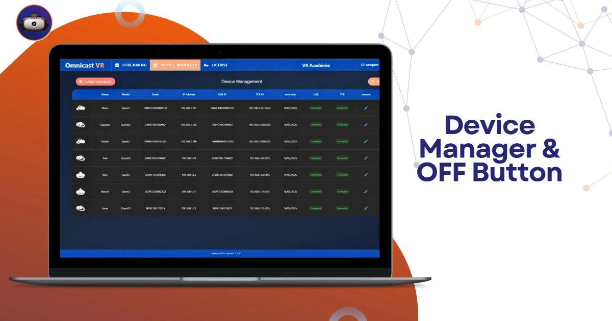 Device Manager & Bouton OFF - Tutorial Omnicast VR
