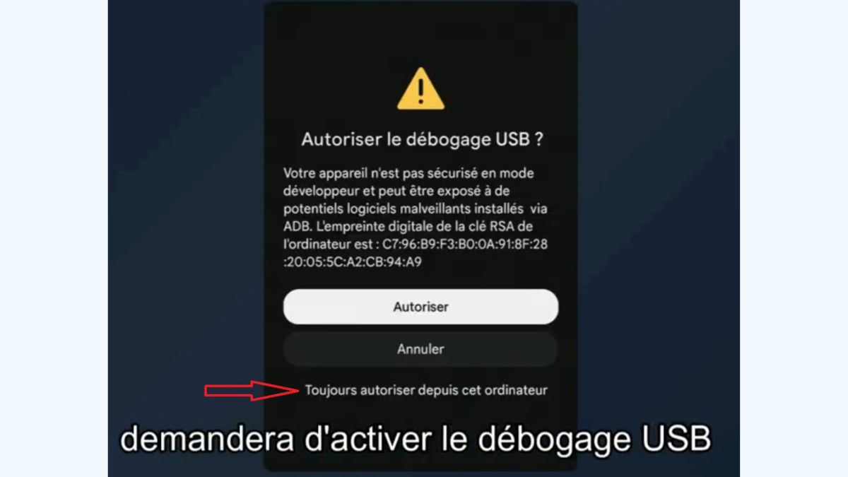 Autoriser le debogage