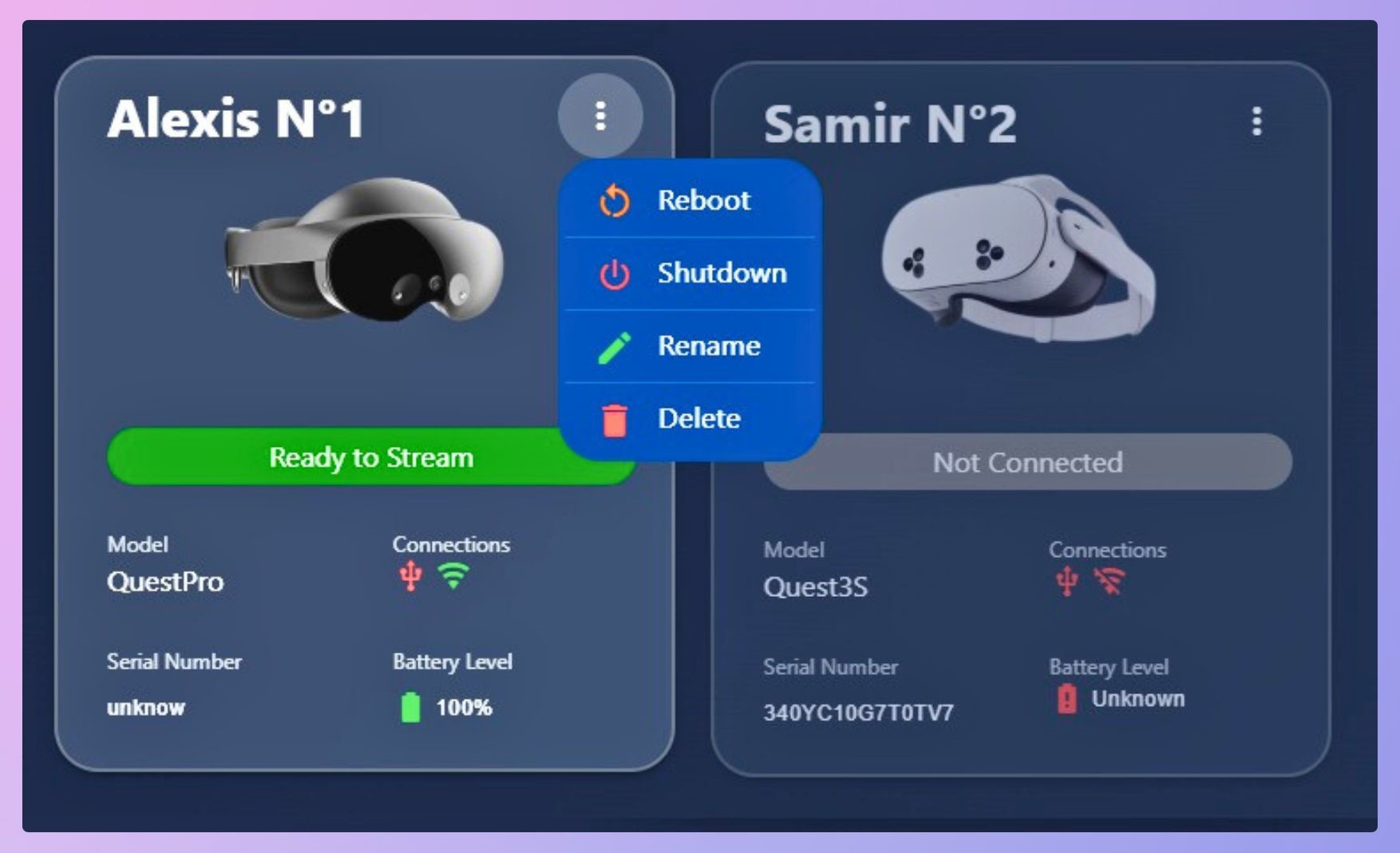 Renommez vos casques