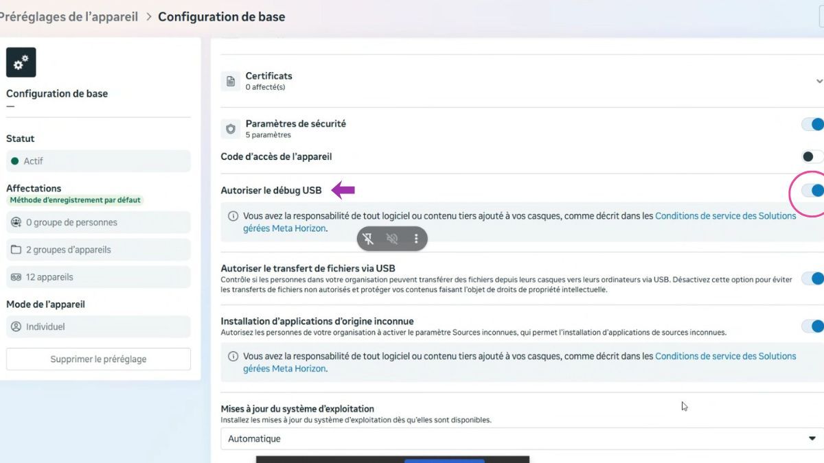 Meta horizon managed services with Omnicast VR setup
