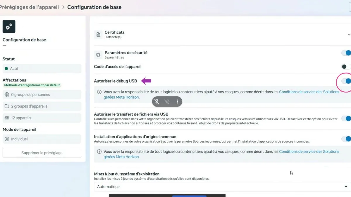 Meta horizon managed services with Omnicast VR setup