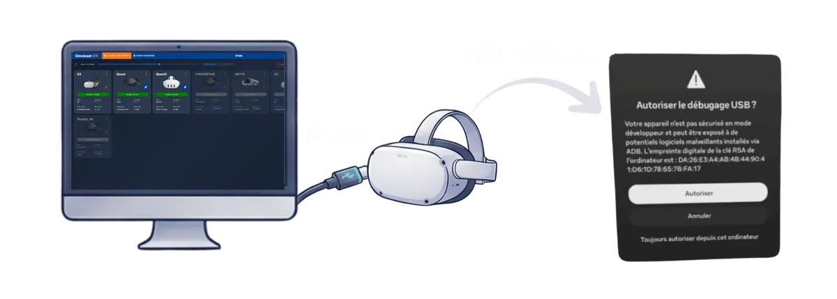 De headset aansluiten op de pc