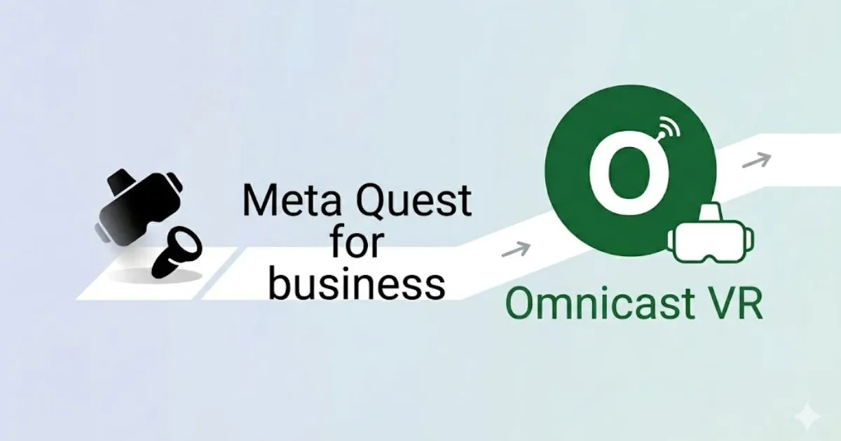Alternativa ao Meta Quest for Business na OmnicastVR Imagem em destaque - alternativa ao Meta Quest para negócios na OmnicastVR